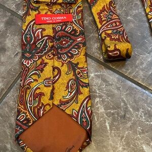 Tino Cosma silk tie with design Made in Italy Luxury